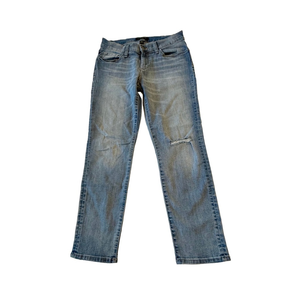Banana Republic Skinny Fit Womens Size 26/2 Distressed Stretch Denim Mid Rise